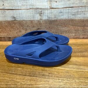 Oofos OOriginal Recovery Sandals Blue Mens 6 Womens 8 Thong Flip Flops